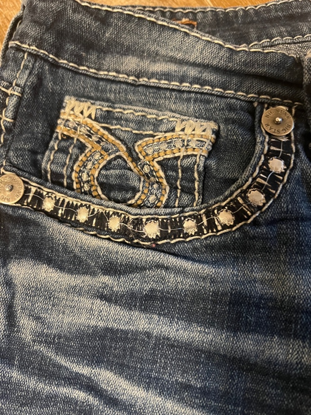 Big Star Vintage Jenae Distressed Skinny Stretch Jeans size 29 - Picture 10 of 11